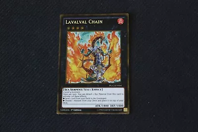 Yugioh Card EX(Excellent) 1st Edition Gold Rare Lavalval Chain PGL2-EN044 Set • $4.25