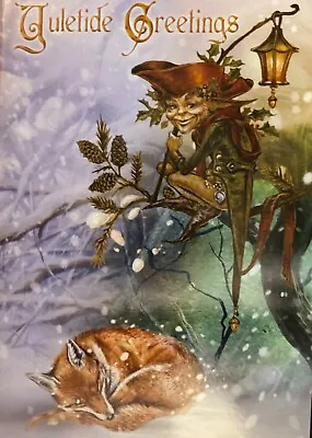 Briar Holly Jack Greetings Card Pagan Wicca Alternative Yule Christmas Fox BY20 • £2.90