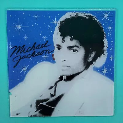 Vintage Michael Jackson Thriller Album Cover Carnival Fair Mirror Blue • $16.95