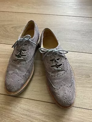 Cole Haan Mens Classic Gray Suede Oxford Shoe  Vibram Sole C12039 • $10