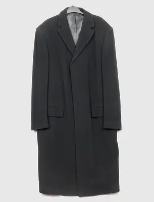 KARL JACKSON Black Overcoat Wool & Cashmere Large • £70