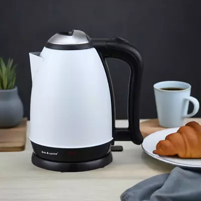 BOS & SARINO Cordless Kettle 2L Size 1850W Power Non-Whistling Stainless Steel • $54.99
