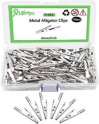 100Pcs Metal Alligator Clips 52Mm For Household Soldering And Electrical Test To • $14.92