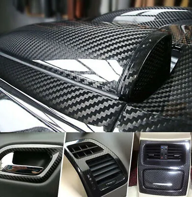 Auto Parts Accessories Carbon Fiber Vinyl Film Car Interior Wrap Stickers 12x60  • $8.99