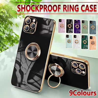 IPhone 14 13 12 Pro Max Serie Ring Case Luxury Shockproof Stand Cover Silicone • $6.99