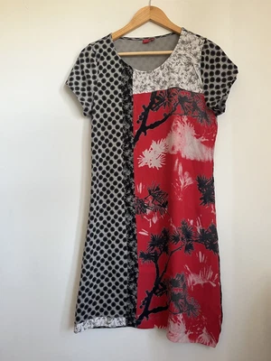 £6 • Buy Miss Captain T42 Size 14 Patterned Cotton Dress