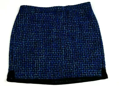 J. CREW Skirt Sz 8 Blue Straight Pencil Mini Lined • $12