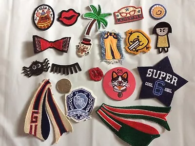 Bulk Lot Of 18 Mixed Sew On Iron On Patches Appliqué Patch Jean Spider Palm Lip • $18