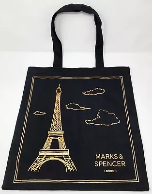 Marks & Spencer Eiffel Tower  Paris Shopping Bag Black And Copper • $24