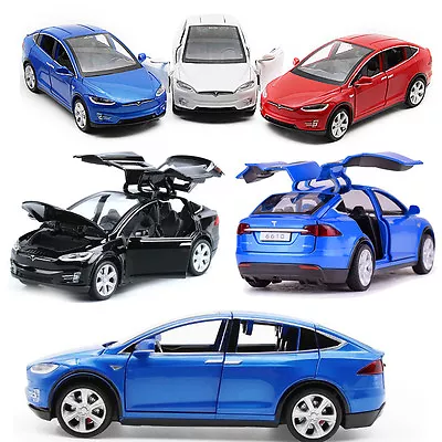 1:32 Tesla Model X 90D SUV Diecast Model Car Pull Back Vehicle Collection Toy • $25.46