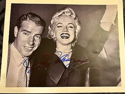 Joe Dimaggio & Marilyn Monroe Rare B&w Reprint Of Original Photograph Signed Coa • $599.99