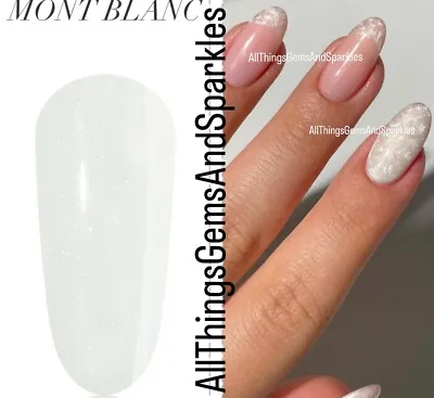 The Gel Bottle Mont Blanc Gel Polish Daisy Shimmer White Applied Over Biab • £31.99