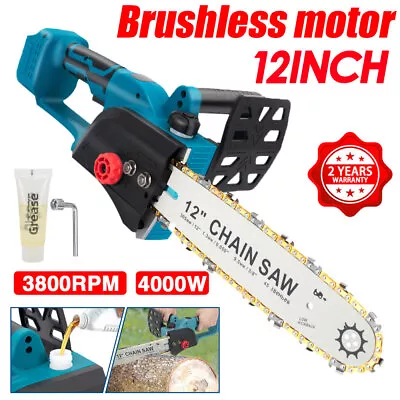 12''Electric Cordless Chainsaw Power Wood Cutter Saw For Makita Replace Battery • £33.98