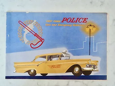 1957 FORD POLICE Cars & Emergency Vehicles Brochure ORIGINAL Part Color 12 Pgs. • $58.95