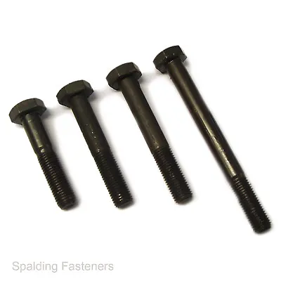 UNF 1/4  5/16  3/8  Black High Tensile Part Threaded Steel Bolts • £11.24