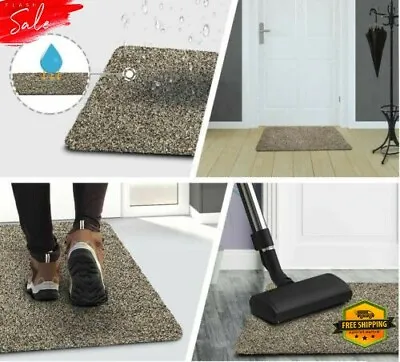 Super Absorbent Magic Door Mat Clean Step Washable Indoor Outdoor Rug 40x60cm • £7.98