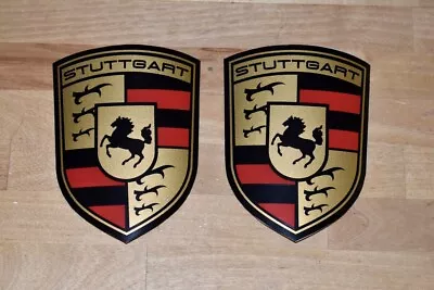 STUTTGART The Home Of Porsche Magnetic Fender Badge Emblems (SET OF 2) • $54.99