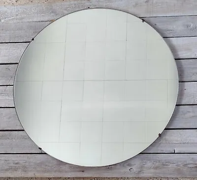 XLNT Vintage Mid Century 26  Round Bathroom Vanity Frameless Wall Mirror • $99.99