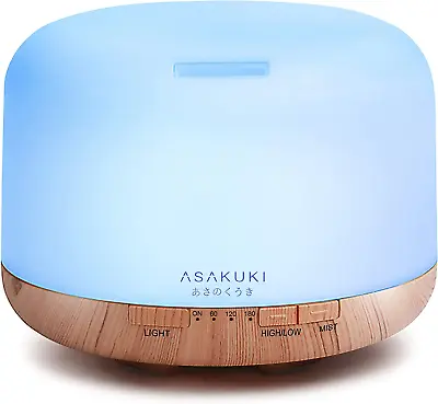 $55 • Buy ASAKUKI 500ml Essential Oil Diffuser, 5 In 1 Ultrasonic Aromatherapy - A-YELLOW