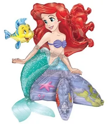 Ariel Little Mermaid 20'' Anagram Balloon Birthday Party Decorations Supplies • $9.49