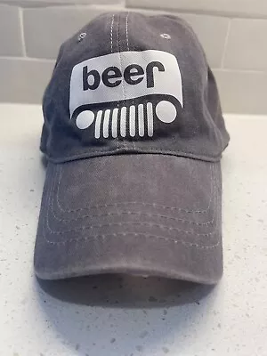 Jeep Grill Beer Gray Hat Unisex Adults Unstructured Adjustable  • $13