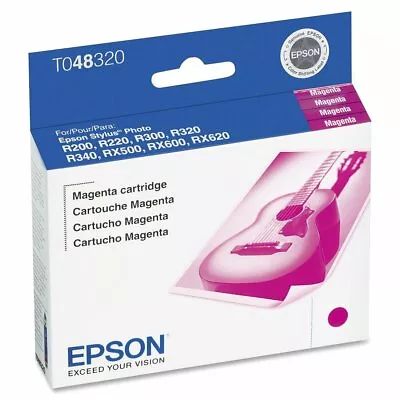 GENUINE Epson 48 T0483 Magenta Ink For R220 R300 R320 R340 RX500 RX600 RX620 • $6.99