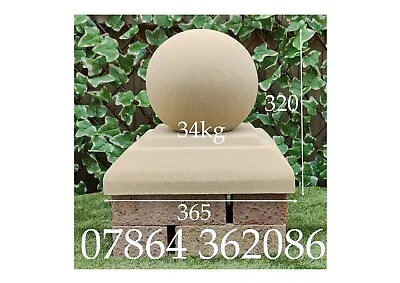 Cast Stone Pier Cap (1.5 X 1.5 Brick Square) ------CLASSIC Finial 9  Ball------ • £60