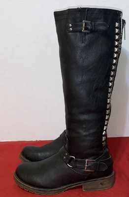 $25.99 • Buy Breckelle's Trooper 14 Women's Tall Boots Outlaw Vegan Studs Womens Size 7