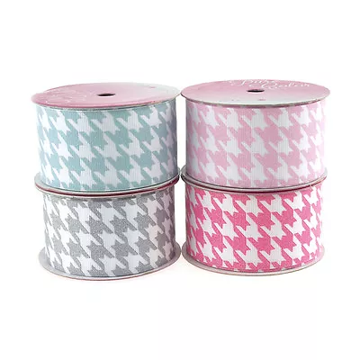 Hounds Tooth Glitter Grosgrain Ribbon 7/8-inch 1-1/2-inch • $9.73