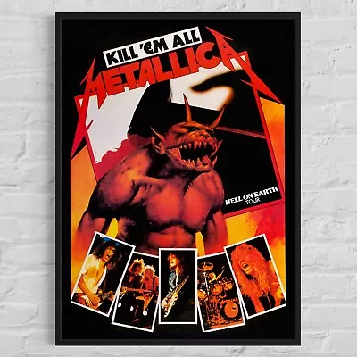 METALLICA  Kill 'Em All  Hell On Earth Tour 1983 Concert Poster 20¾ X28½  • $54.83