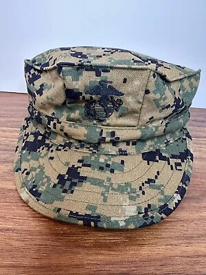 US Marine Corps Cover Garrison Marpat Woodland Digital Camo Medium Cap Hat USMC • $19.76