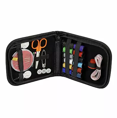 £3.25 • Buy Portable Travel Small Home Sewing Kit Case Thimble Needles Thread Scissors Set
