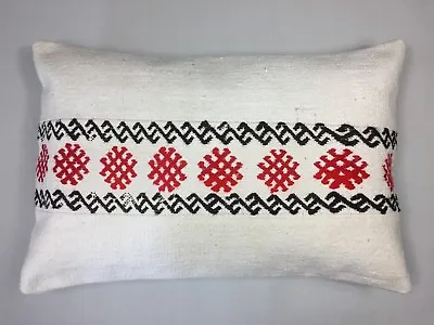 Kilim Cushion Cover 60x40 Cm Old Vintage Antique Kelim Pillow Boho Country House • £49