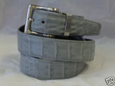 Mens Genuine Authentic Gray Crocodile Belt  • $149.99