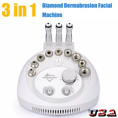 3 In 1 Diamond Microdermabrasion Dermabrasion Facial Skin Peel Machine • $49