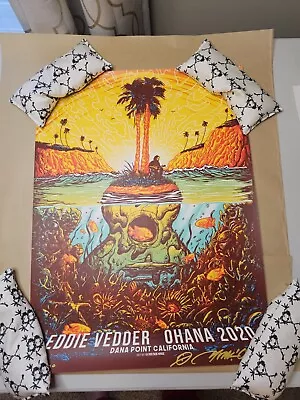 EDDIE VEDDER  OHANA FESTIVAL 2020 Pearl Jam Munk One 18x24 S/n Xx/100  • $199.99