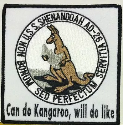 USS SHENANDOAH AD-26 Iron-On Morale Patch CAN DO KANGAROO WILL DO LIKE • $9.20