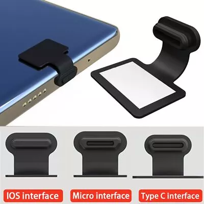 Charging Interface Cap Charger Port Block For Type C Micro IOS Iphone Samsung • £3.05