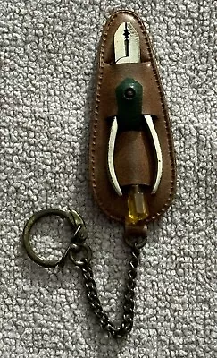 Oxwall Miniature Linesman Pliers Side Cutters Germany Leather Keychain Sheath • $75
