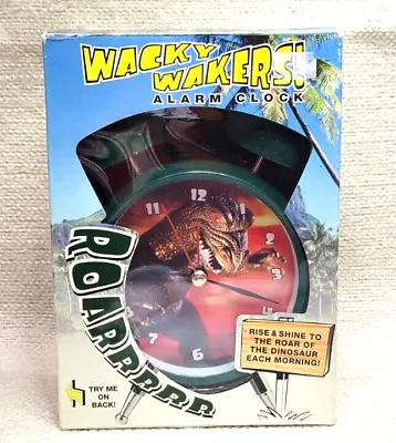 1990's Wacky Wakers! Battery T Rex Dinosaur Roar Alarm Clock Tested  24021 • $25