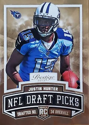 $1.99 • Buy 2013 Prestige NFL Draft Picks Gold #12 Justin Hunter RC TENNESSEE Titans