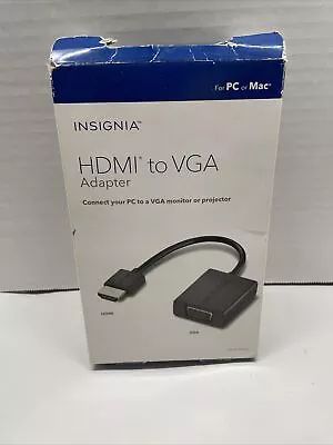 Insignia HDMI To VGA Adapter For Mac & Windows Laptops Desktops • $8.50