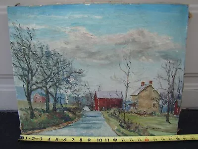 April 15 1949 WALTER EMERSON BAUM Oil On Canvas EMMAUS AVE EAST ALLENTOWN PA • $650