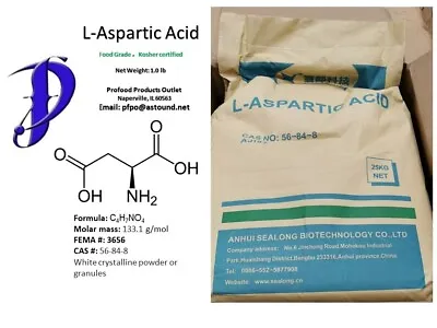Natural L-Aspartic Acid (DAA) 1.0lb (454g) Premium Amino Acid • $8.88
