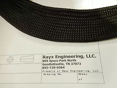 Nylon Braided Multifilament Sleeving Black Wire Harness Covering Loom Wrap • $15.95