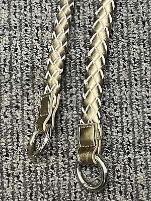 Miche Woven Gold Handbag Handles Straps 23.5” Braided And Silver Rings USED • $8.99