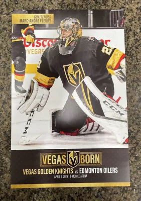 Vegas Golden Knights Game 40/41 Marc Andre Fleury 2nd Season Poster 4/1/19 • $20