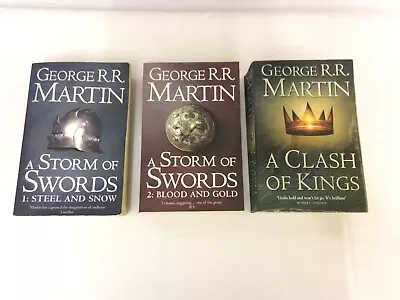 Storm Of Swords 1 & 2 A Song Of Ice & Fire Clash Of Kings- George R R Martin • £9.99