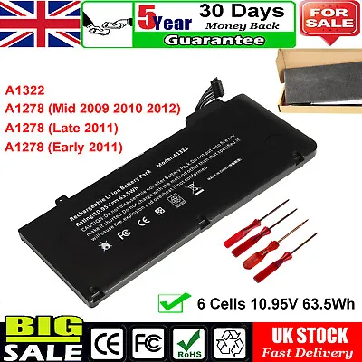 A1322 Battery For Apple MacBook Pro 13  Inch A1278 Mid 2009 2010 2011 2012 Year • £17.99