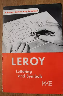 K+E CATALOG Keuffel & Esser 1945 Leroy Lettering & Symbols • $8